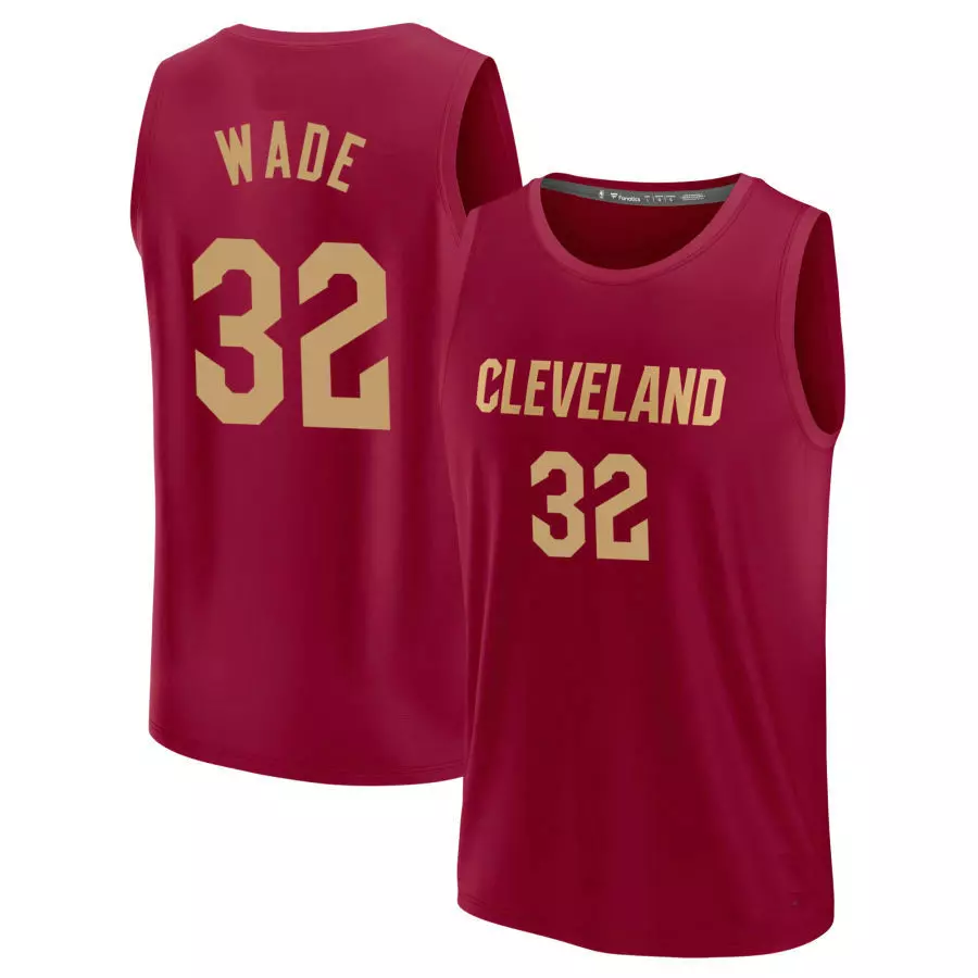Cleveland Cavaliers #32 Dean Wade Fast Break Wine Icon Edition Jersey
