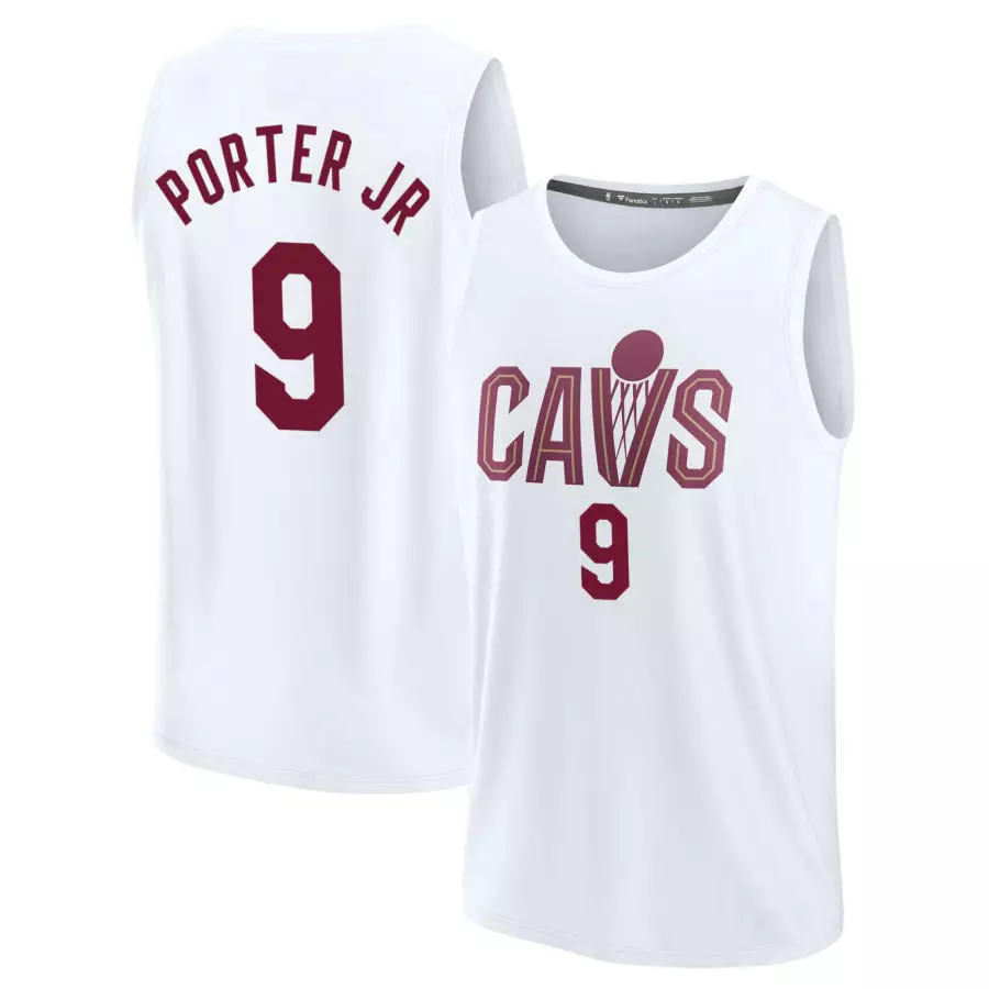 Cleveland Cavaliers #9 Craig Porter Jr Fast Break Replica Association Edition White Jersey