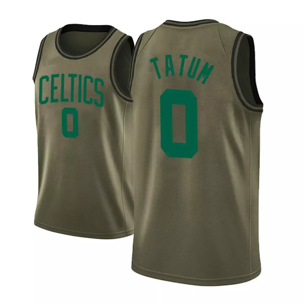 Jayson Tatum Boston Celtics #0 Black Camo Military Fashion Swingman Jersey