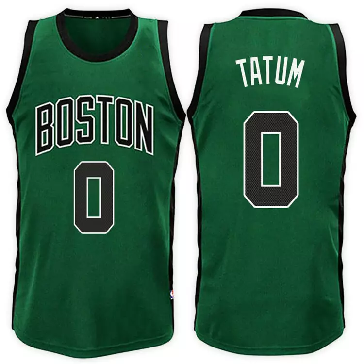 Jayson Tatum Boston Celtics #0 Road Green Black New Swingman Jersey