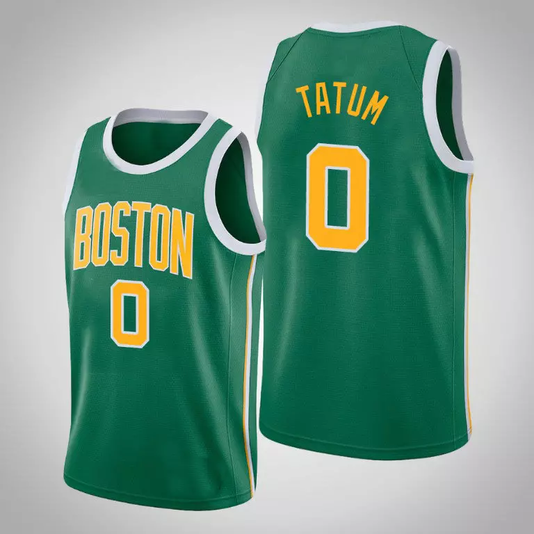 Men 2018-19 Jayson Tatum Boston Celtics #0 Earned Edition Green Swingman Jersey