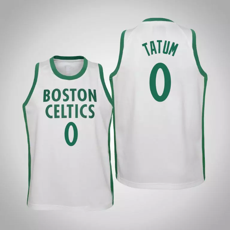 Youth Jayson Tatum Boston Celtics #0 City White 2021 Season Jersey Youth Jayson Tatum Boston Celtics #0 City White 2021 Season Jersey