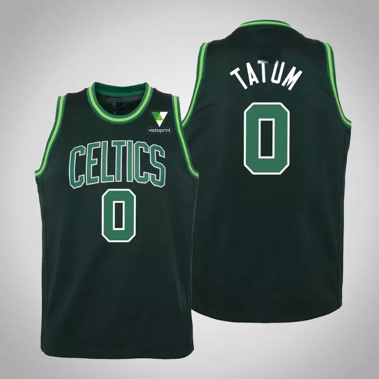 Youth Jayson Tatum Boston Celtics #0 Earned Vistaprint Patch Green 2021 Season Jersey Youth Jayson Tatum Boston Celtics #0 Earned Vistaprint Patch Green 2021 Season Jersey