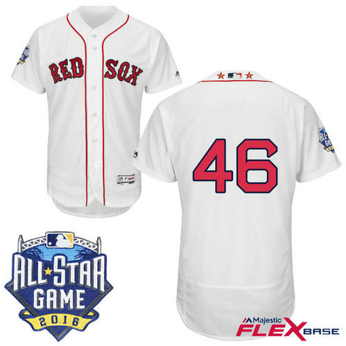 Boston Red Sox #46 Craig Kimbrel White 2016 All-Star Game Patch Flex Base Jersey