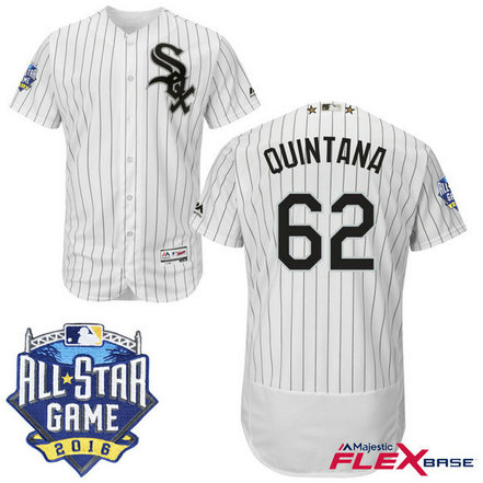 Chicago White Sox #62 Jose Quintana White 2016 All-Star Game Patch Flex Base Jersey