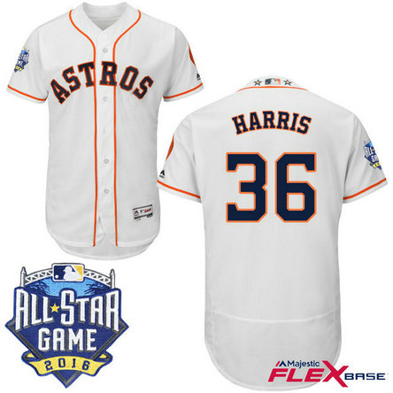 Houston Astros #36 Will Harris White 2016 All-Star Game Patch Flex Base Jersey Houston Astros #36 Will Harris White 2016 All-Star Game Patch Flex Base Jersey