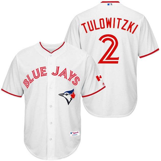 Toronto Blue Jays #2 Troy Tulowitzki White Authentic Cool Base Jersey Toronto Blue Jays #2 Troy Tulowitzki White Authentic Cool Base Jersey