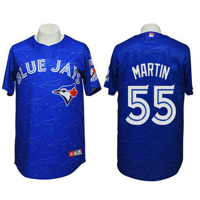 Toronto Blue Jays #55 Russell Martin Conventional 3D Version Blue Jersey