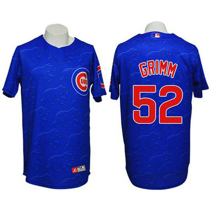 Chicago Cubs #52 Justin Grimm Conventional 3D Version Blue Jersey Chicago Cubs #52 Justin Grimm Conventional 3D Version Blue Jersey