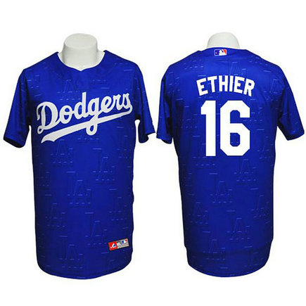 Los Angeles Dodgers #16 Andre Ethier Conventional 3D Version Blue Jersey Los Angeles Dodgers #16 Andre Ethier Conventional 3D Version Blue Jersey