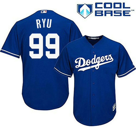 Los Angeles Dodgers #99 Hyun-Jin Ryu Blue Authentic Cool Base Alternate Jersey Los Angeles Dodgers #99 Hyun-Jin Ryu Blue Authentic Cool Base Alternate Jersey