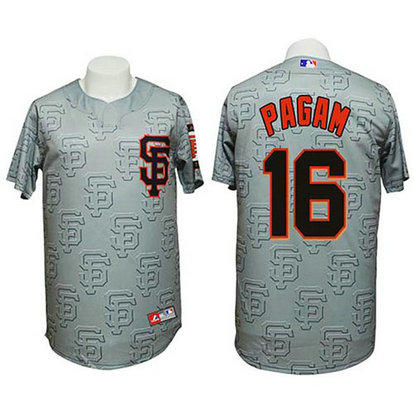 San Francisco Giants #16 Angel Pagan Authentic 3D Fashion Grey Jersey San Francisco Giants #16 Angel Pagan Authentic 3D Fashion Grey Jersey