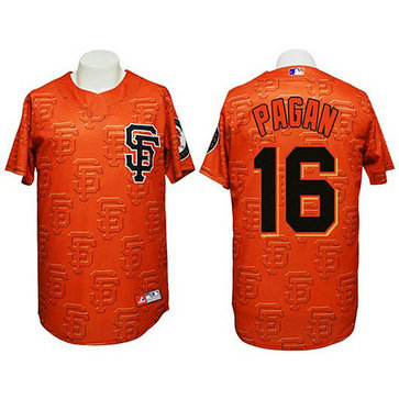 San Francisco Giants #16 Angel Pagan Authentic 3D Fashion Orange Jersey San Francisco Giants #16 Angel Pagan Authentic 3D Fashion Orange Jersey