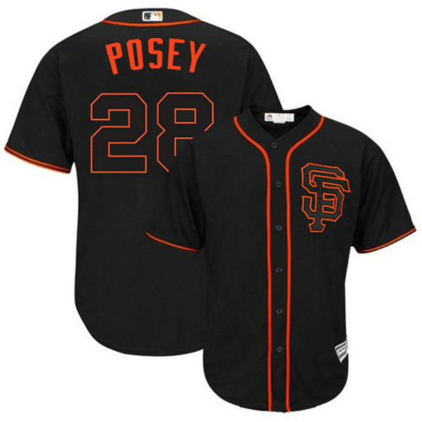 San Francisco Giants #28 Buster Posey Cool Base Authentic Black Jersey San Francisco Giants #28 Buster Posey Cool Base Authentic Black Jersey