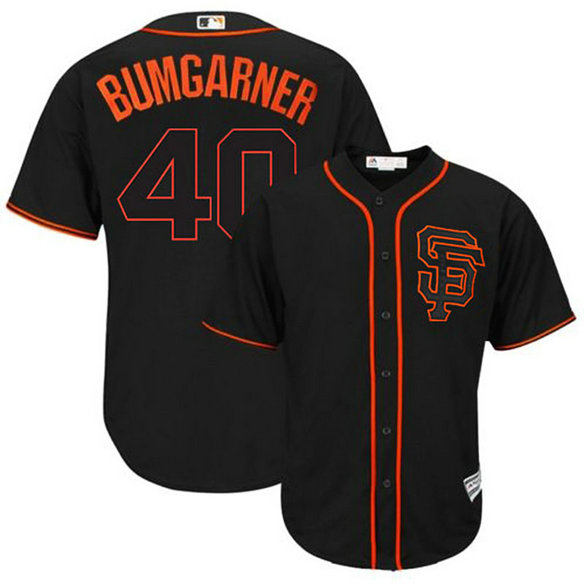 San Francisco Giants #40 Madison Bumgarner Cool Base Authentic Black Jersey San Francisco Giants #40 Madison Bumgarner Cool Base Authentic Black Jersey