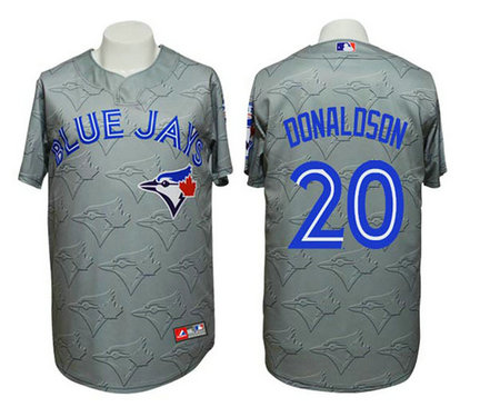 Jays #20 Josh Donaldson 3D Watermark Edition Grey Jersey Jays #20 Josh Donaldson 3D Watermark Edition Grey Jersey