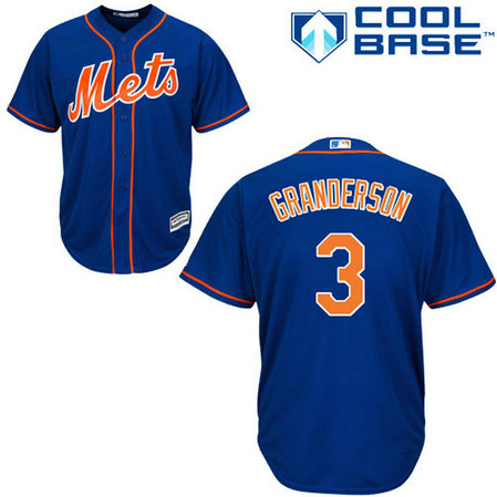 New York Mets #3 Curtis Granderson Blue Cool Base Alternate Home Jersey New York Mets #3 Curtis Granderson Blue Cool Base Alternate Home Jersey