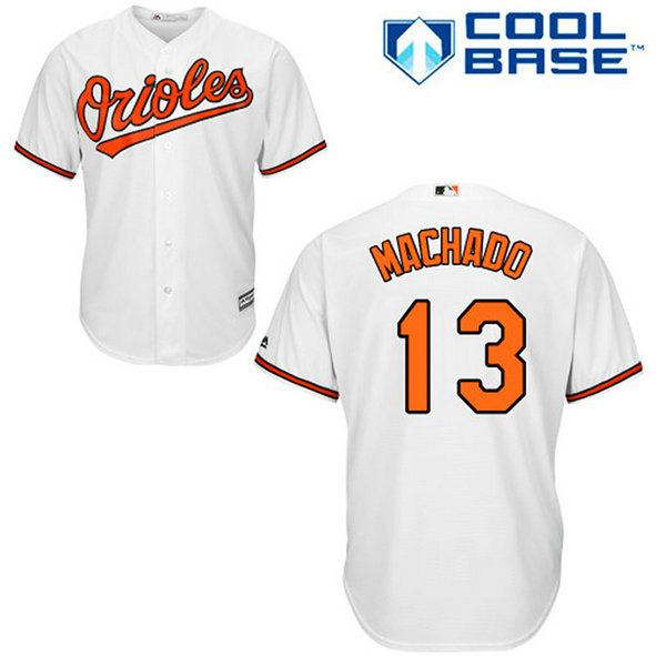 Baltimore Orioles #13 Manny Machado White Authentic Cool Base Home Jersey Baltimore Orioles #13 Manny Machado White Authentic Cool Base Home Jersey