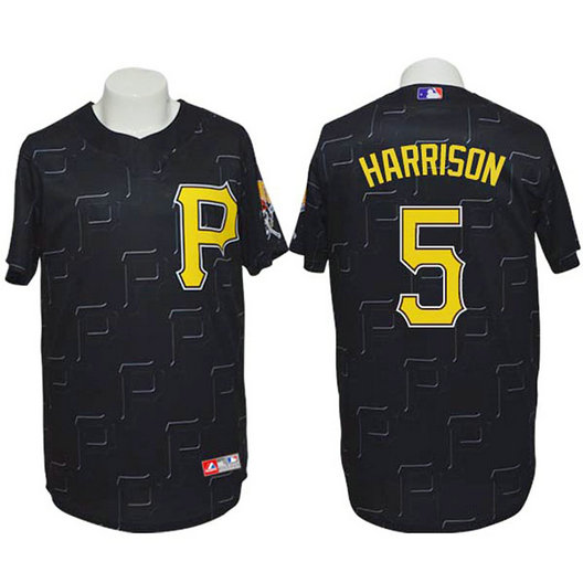 Pittsburgh Pirates #5 Josh Harrison Conventional 3D Version Black Jersey Pittsburgh Pirates #5 Josh Harrison Conventional 3D Version Black Jersey