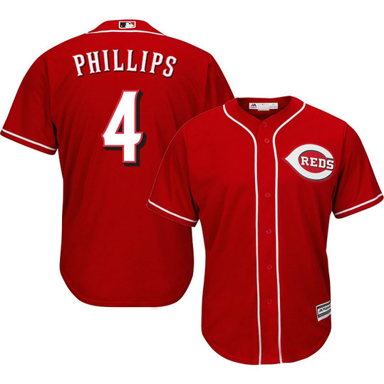 Cincinnati Reds #4 Brandon Phillips Red Cool Base Alternate Jersey Cincinnati Reds #4 Brandon Phillips Red Cool Base Alternate Jersey