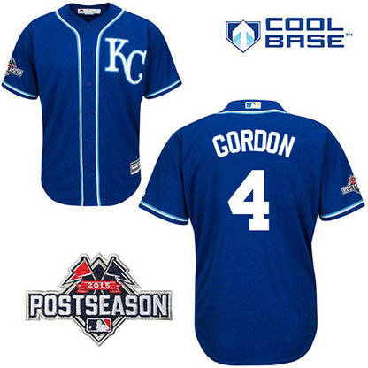 Kansas City Royals #4 Alex Gordon Blue Authentic Cool Base Alternate Jersey Kansas City Royals #4 Alex Gordon Blue Authentic Cool Base Alternate Jersey