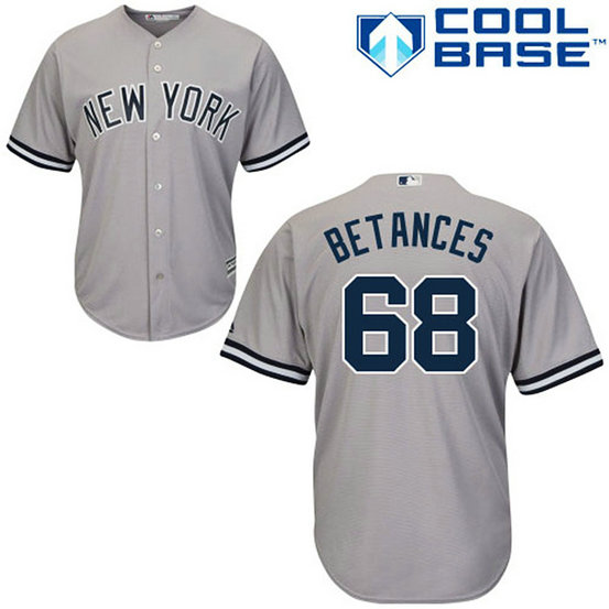New York Yankees #68 Dellin Betances Grey Road Authentic Cool Base Jersey