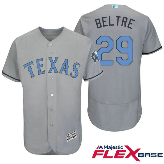Texas Rangers #29 Adrian Beltre Grey Fashion 2016 Father's Day Flex Base Jersey Texas Rangers #29 Adrian Beltre Grey Fashion 2016 Father's Day Flex Base Jersey