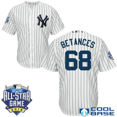 New York Yankees #68 Dellin Betances White 2016All Star Game Patch Cool Base Jersey