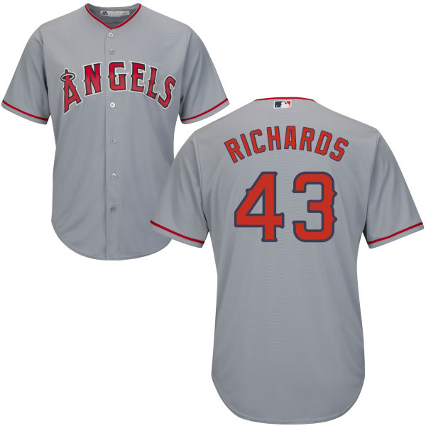 Los Angeles Angels of Anaheim #43 Garrett Richards Grey Cool Base Jersey Los Angeles Angels of Anaheim #43 Garrett Richards Grey Cool Base Jersey