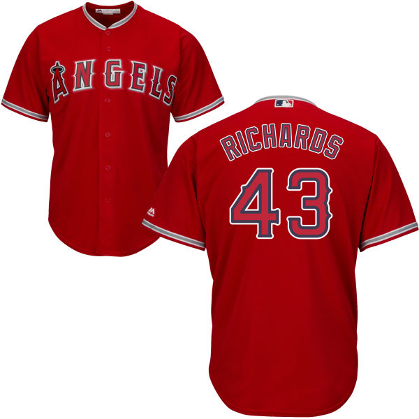 Los Angeles Angels of Anaheim #43 Garrett Richards Red Cool Base Jersey Los Angeles Angels of Anaheim #43 Garrett Richards Red Cool Base Jersey