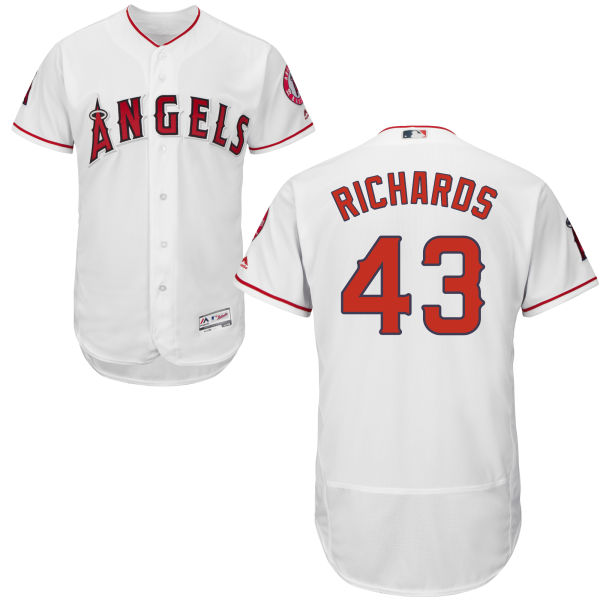 Los Angeles Angels of Anaheim #43 Garrett Richards White Flexbase Authentic Collection Jersey Los Angeles Angels of Anaheim #43 Garrett Richards White Flexbase Authentic Collection Jersey