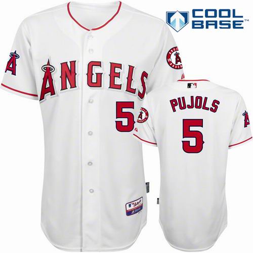 Los Angeles Angels #5 Albert Pujols White 2016 Cool Base Jersey