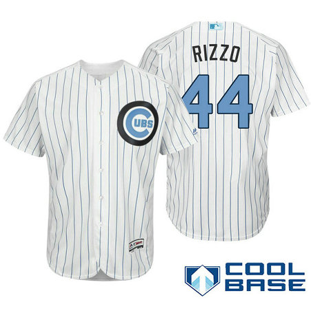 Chicago Cubs #44 Anthony Rizzo White Fashion 2016 Father's Day Cool Base Jersey Chicago Cubs #44 Anthony Rizzo White Fashion 2016 Father's Day Cool Base Jersey