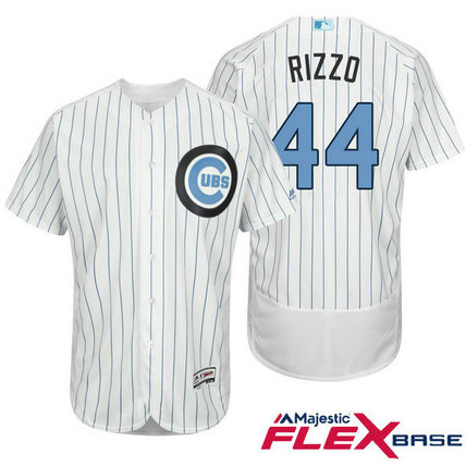 Chicago Cubs #44 Anthony Rizzo White Fashion 2016 Father's Day Flex Base Jersey Chicago Cubs #44 Anthony Rizzo White Fashion 2016 Father's Day Flex Base Jersey