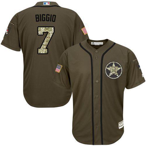 Houston Astros #7 Craig Biggio Olive Camo Jersey Houston Astros #7 Craig Biggio Olive Camo Jersey