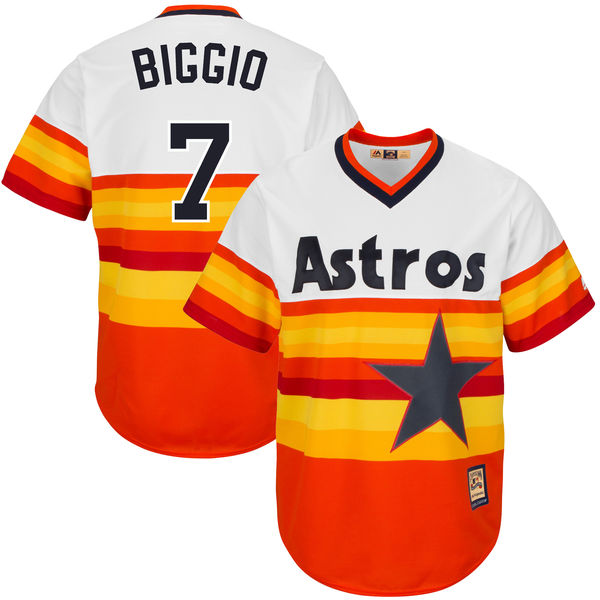 Houston Astros #7 Craig Biggio Orange Cool Base Cooperstown Vintage Jersey Houston Astros #7 Craig Biggio Orange Cool Base Cooperstown Vintage Jersey