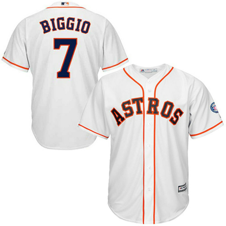 Houston Astros #7 Craig Biggio White Throwback Cooperstown Collection Hall of Fame Cool Base Jersey Houston Astros #7 Craig Biggio White Throwback Cooperstown Collection Hall of Fame Cool Base Jersey