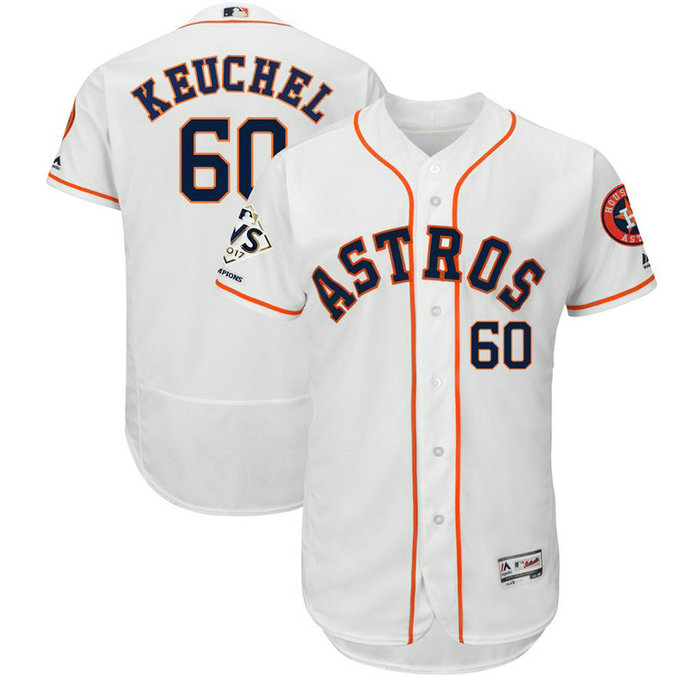 Houston Astros Dallas Keuchel #60 White 2017 World Series Champions Patch Flex Base Player Jersey Houston Astros Dallas Keuchel #60 White 2017 World Series Champions Patch Flex Base Player Jersey