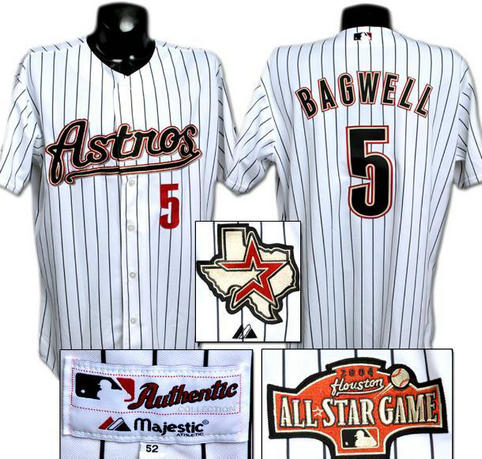 Houston Astros #5 Jeff Bagwell White 2004 Throwback Jersey