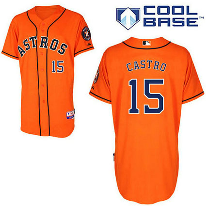 Houston Astros #15 Jason Castro Authentic Orange Alternate Cool Base Jersey Houston Astros #15 Jason Castro Authentic Orange Alternate Cool Base Jersey