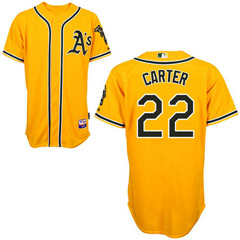 Oakland Athletics #22 Chris Carter Yellow 2011 Alternate 2 Cool Base Jersey Oakland Athletics #22 Chris Carter Yellow 2011 Alternate 2 Cool Base Jersey