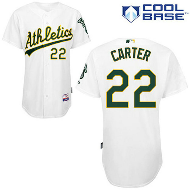 Oakland Athletics #22 Chris Carter White Home Cool Base Jersey Oakland Athletics #22 Chris Carter White Home Cool Base Jersey