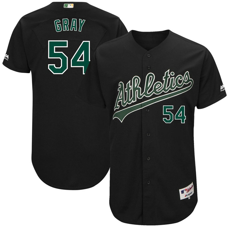 Oakland Athletics #54 Sonny Grey Black 2000 Throwback Turn Back the Clock Authentic Player Jersey