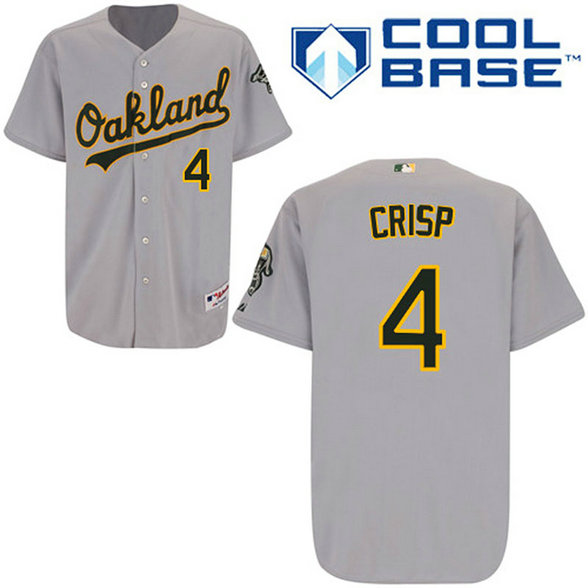 Oakland Athletics #4 Coco Crisp Authentic Grey Away Cool Base Jersey Oakland Athletics #4 Coco Crisp Authentic Grey Away Cool Base Jersey