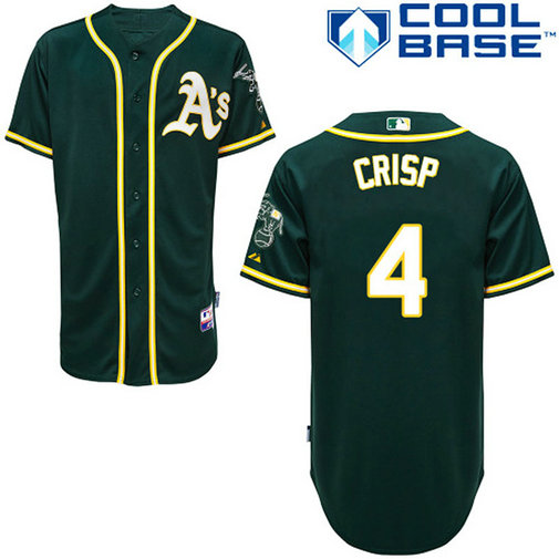 Oakland Athletics #4 Coco Crisp Authentic Green Alternate Cool Base Jersey Oakland Athletics #4 Coco Crisp Authentic Green Alternate Cool Base Jersey