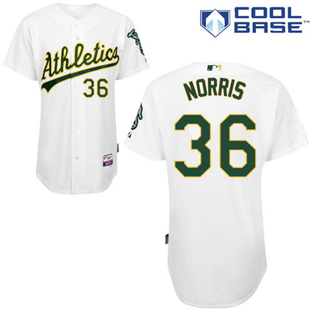 Oakland Athletics #36 Derek Norris Authentic White Home Cool Base Jersey Oakland Athletics #36 Derek Norris Authentic White Home Cool Base Jersey