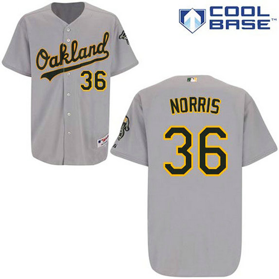 Oakland Athletics #36 Derek Norris Authentic Grey Away Cool Base Jersey Oakland Athletics #36 Derek Norris Authentic Grey Away Cool Base Jersey