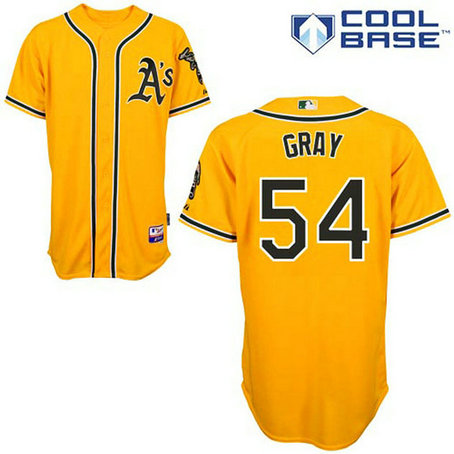 Oakland Athletics #54 Sonny Grey Authentic Gold Alternate Cool Base Jersey Oakland Athletics #54 Sonny Grey Authentic Gold Alternate Cool Base Jersey