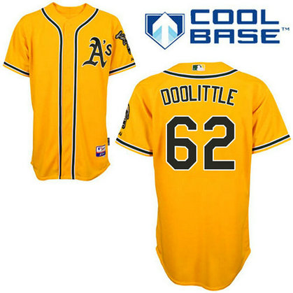 Oakland Athletics #62 Sean Doolittle Authentic Gold Alternate Cool Base Jersey Oakland Athletics #62 Sean Doolittle Authentic Gold Alternate Cool Base Jersey