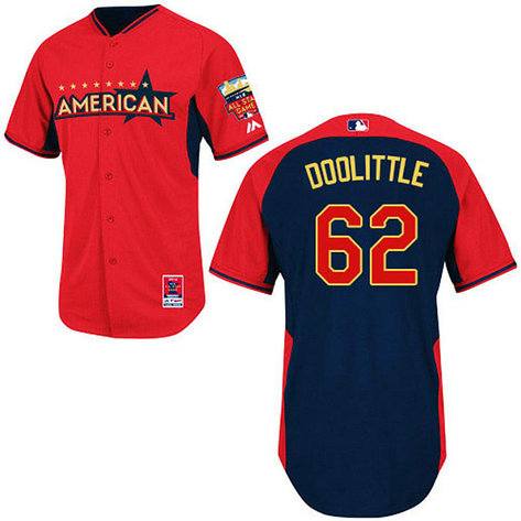 Oakland Athletics #62 Sean Doolittle Authentic Red/Navy American League 2014 All Star BPJersey Oakland Athletics #62 Sean Doolittle Authentic Red/Navy American League 2014 All Star BPJersey
